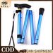 Pole Walking Cane Collapsible Walking Stick With Ergonomic Derby Handle Ideal Daily Living Aid For Limited Mobility Adjustable Portable Safety Elderly_desvips.com