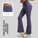 Juyitang Women's Hip-Lifting High-Waist Slimming Fitness Sports Flared Yoga Bell-Bottom Pants_desvips.com