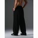 Men's Plus Size Sweatpants Spring Autumn Solid Color Baggy Loose Elastic Waist Casual Trousers For Daily Wear Running_desvips.com