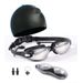 One-piece Earplugs Electroplated Anti-fog Swimming Goggles New Silicone Adult Swimming Goggles Waterproof Myopia Swimming Glasses_desvips.com