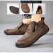 New Autumn Handmade Outdoor Design Sneakers Man Breathable Casual Leather Shoes Men Ankle Boots Fall Plus Size_desvips.com