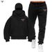 New Fashion Autumn Winter Fleece Set European Size Casual Sports Double Hooded Sweatshirt_desvips.com
