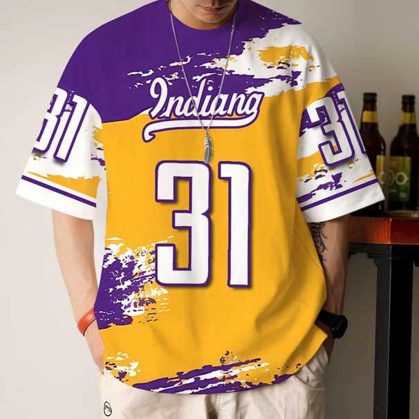 Men's Jerseys 3D Printed Digital Sportswear Summer T-shirts Street Fashion Tops Comfort To Wear Sweat Wicking_desvips.com