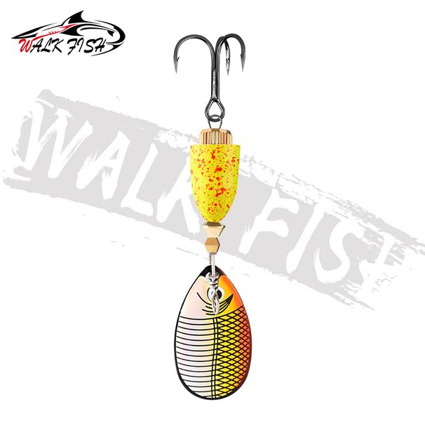 WALK FISH 9CM/10G Fishing Spoon Lure Triple Hook Metal Spinner Sequin Fishing Bait Long Casting Rig Saltwater Freshwater_desvips.com