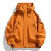 Windbreakers Men Zipper Coat Cargo Waterproof Black Bomber Camping Loose Thin Softshell Hooded Hiking Jacket_desvips.com
