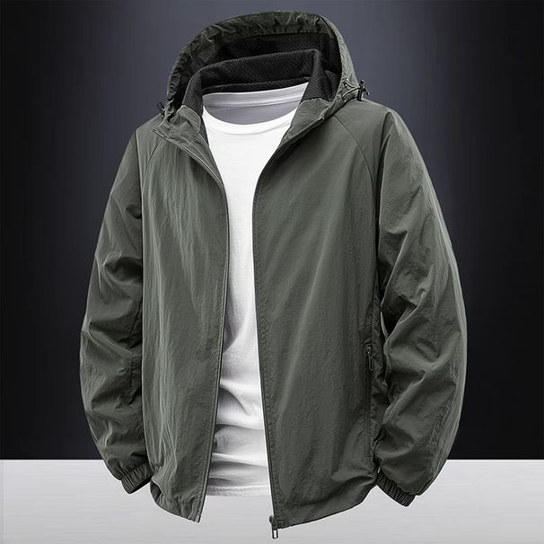 Spring And Autumn Jeep-style Outdoor Casual Jacket For Men, Lightweight Workwear With Hood, Popular On Cross-border_desvips.com