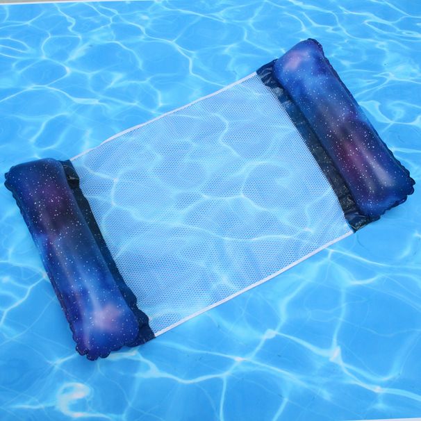3-Tube Inflatable Floating Mat With Backrest Mesh Foldable Pool Float For Adults Heavy Duty Raft For Lake Beach Swimming Pool_desvips.com
