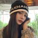 Korean Style Letter Black Knitted Cold For Women, Autumn And Winter Versatile Slouchy Beanie, Large Head Circumference,_desvips.com