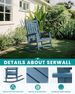 SERWALL Outdoor Rocking Chair Set Of 2, HDPE Rocker For Adults, Blue_desvips.com