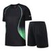 LazyZoom Sportswear Set Unisex Summer Thin Loose Breathable Quick-Dry T-Shirt Casual Fitness Running Training_desvips.com