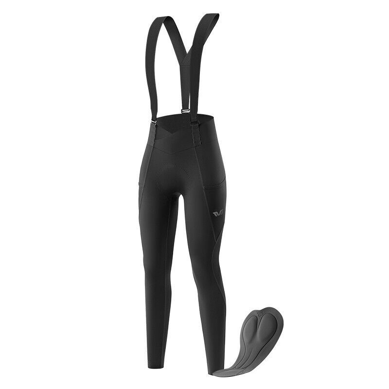 ROCKBROS TVI Women's Long Cycling Trousers, Padded, Detachable Suspender Trousers, Shipped by DHL_desvips.com