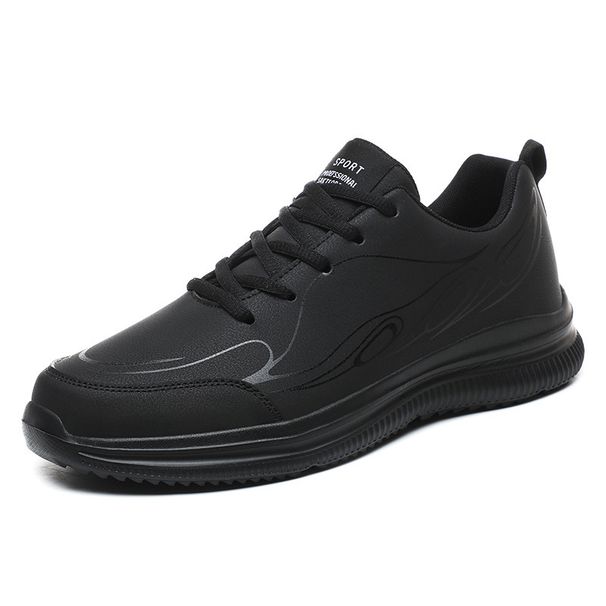 2025 Autumn And Winter Waterproof And Non-slip Sports Shoes Leather Surface Breathable Casual Extra Large Size 45-46 Men's Shoes_desvips.com