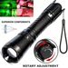 Red Light Magnetic Control Rotary Switch Flashlight Green Light Dust Detection Outdoor Searchlight Stepless Dimming_desvips.com