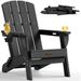 Folding Adirondack Chair Made Of HDPE Plastic, Featuring 2 Cup Holders, Designed As An All-weather Fire Pit Chair For Outdoor Use On Patios And Garden_desvips.com