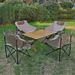 Outdoor Folding And Chairs Aluminum Alloy Egg Roll Portable Camping BBQ Table Set_desvips.com