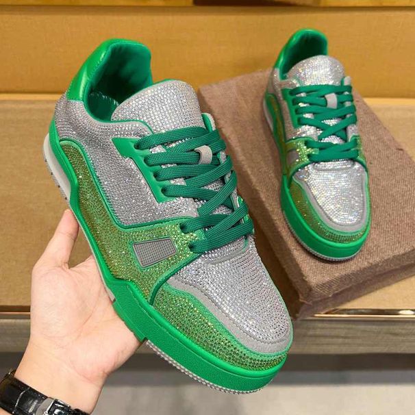 Stylish Street-Style Men's Full Of Rhinestones, Dad Fashionable Sneakers, Popular Trendy Shoes, Casual Shoes_desvips.com