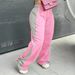 2024 Spring Autumn Winter European And American Cross-Border Women's Elastic Waist Straight Wide-Leg Sweatpants_desvips.com