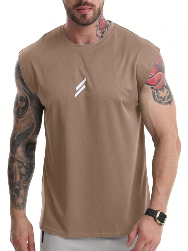 Muscle Cross Border Men's Quick Drying Vest With Bird's Eye Breathable Basketball Fitness Sports Leisure Summer European And American Cross Border_desvips.com