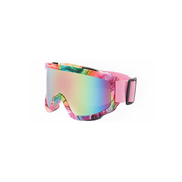 Fashion Anti-Fog Mountaineering Ski For Men And Women Outdoor Large Frame Windproof Sandproof Colorful Sports Goggles_desvips.com
