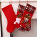 001 Qiaoding New Decoration Plaid Button Stocking Candy Gift Bag Christmas Tree Hanging Ornament Accessories_desvips.com