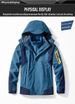 Men's 3-in-1 Fleece-Lined Detachable Two-Piece Jacket Women's Outdoor Hiking Windproof Waterproof Coat_desvips.com