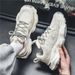 2025 Spring New Breathable Mesh Men's Versatile Thick Soled Sports Casual Dad Trendy Shoes_desvips.com