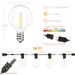 Svater Outdoor String Lights LED 50 FT G40 26 Bulbs Waterproof For Patio_desvips.com