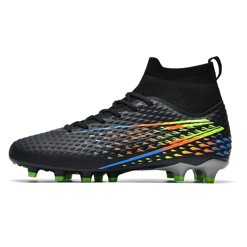 New soccer shoes men and women long spikes broken spikes adult sports shoes large size artificial grass training shoes_desvips.com