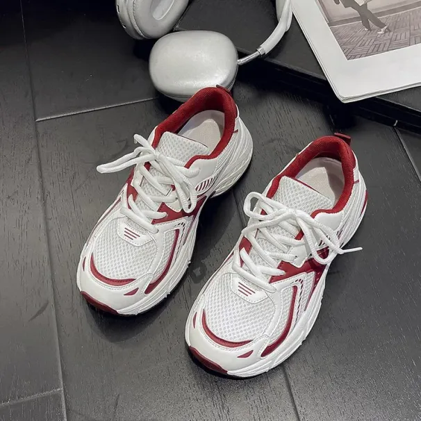 luxury Fashion Shoes 2026 Summer New Men's/Women's Retro Chunky Dad Platform Height Increase Casual Running Sneakers_desvips.com