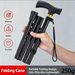 Folding Walking Cane, Adjustable Aluminum Walking Stick For Hiking & Elderly_desvips.com