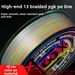 131 Multicolor YGKPE Special PE 12 Braid Long Casting Black Wear-resistant Core Wrapped Strong Line_desvips.com