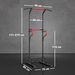 Station De Musculation Multifonctions Barre De Traction Chaise Romaine Hauteur Réglable Acier Noir Rouge_desvips.com