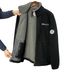 Men's Fleece-Lined Stand Collar Jacket With Multiple Pockets - Warm & Cozy Double-Sided Fleece Outerwear For Urban Style_desvips.com