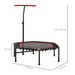 Trampolín De Fitness 114x114x132 Cm Con Mango Ajustable De 3 Niveles Y Marco De Acero Rojo_desvips.com