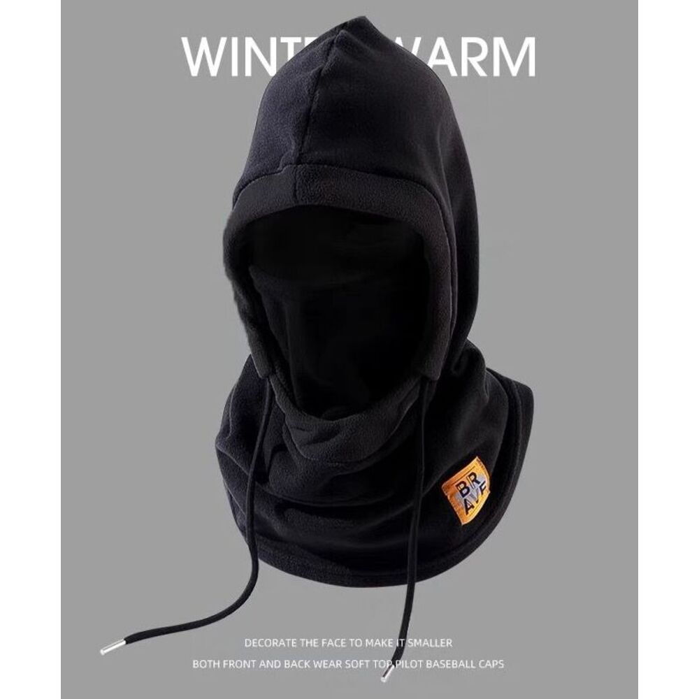 Driving Hat Cold-Proof Face Winter Warm Cycling Mask Neck Warmer Integrated Set Fleece-Lined Thick Windproof Ear_desvips.com