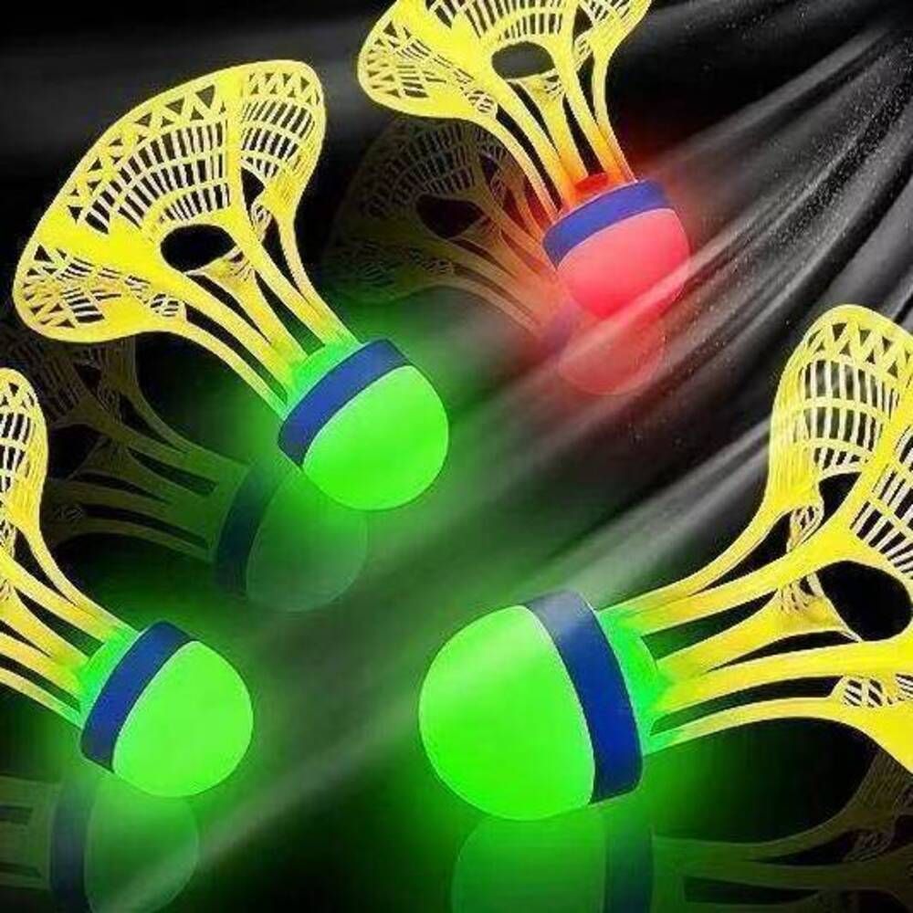 Luminous Badminton Nylon Outdoor Windproof Durable High-elasticity Plastic Training Ball With Light And Glow-in-the-dark_desvips.com