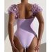 Sexy One-Piece Swimsuit With Removable Padding - High Cut Leg & Push-Up Design (Women's Fashion Swimwear Beach & Pool)_desvips.com