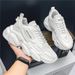 Men's Spring All-match Leisure For Teenagers Running, Non-slip Travel Sports, Thick Soles, Height-enhancing White Daddy_desvips.com