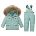 Children's Down Jacket Sets For Boys And Girls Aged 1 6, Thickened Two Piece Winter Style._desvips.com