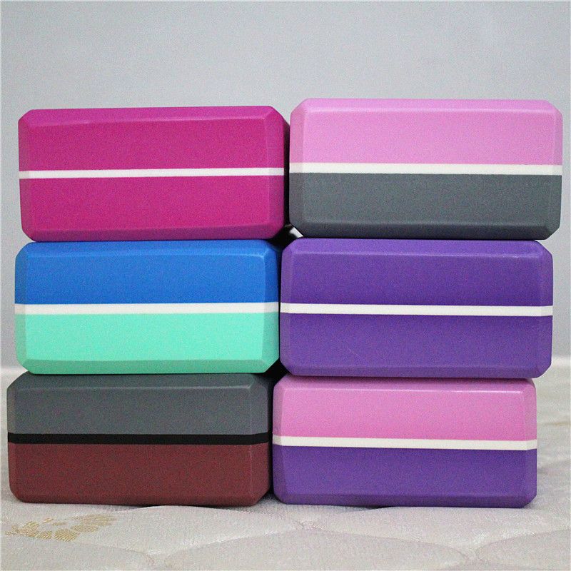 High-quality 369 Brand Supplies Premium High-density EVA Odorless Two-tone Yoga Block Fitness Equipment_desvips.com