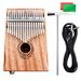 Muspor17 Tone EQ Electric Box Mahogany Thumb Kalimba Finger Piano With Bag + String - Garland_desvips.com