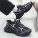 Spring 2025 New Breathable Mesh Sports For Men, Korean Version Versatile Thick Sole Casual Running Dad Men's Shoes_desvips.com
