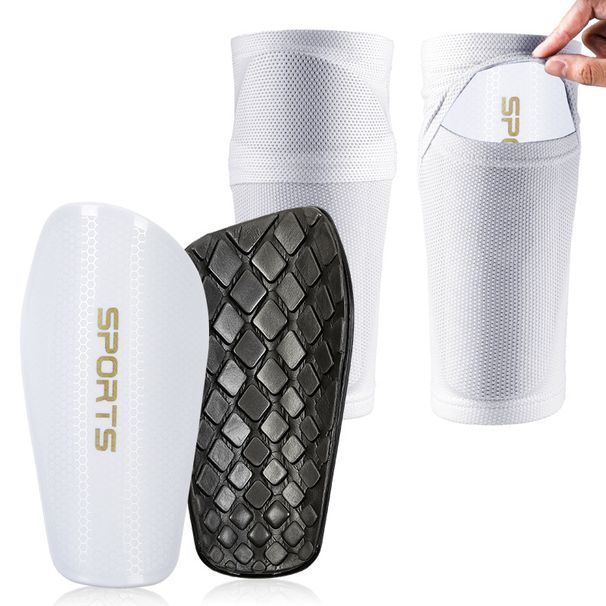 Soccer Shin Guards, Double Layer Breathable Mesh Calf Protectors, Shin Support Socks, Shin Guards With Elastic Pockets_desvips.com