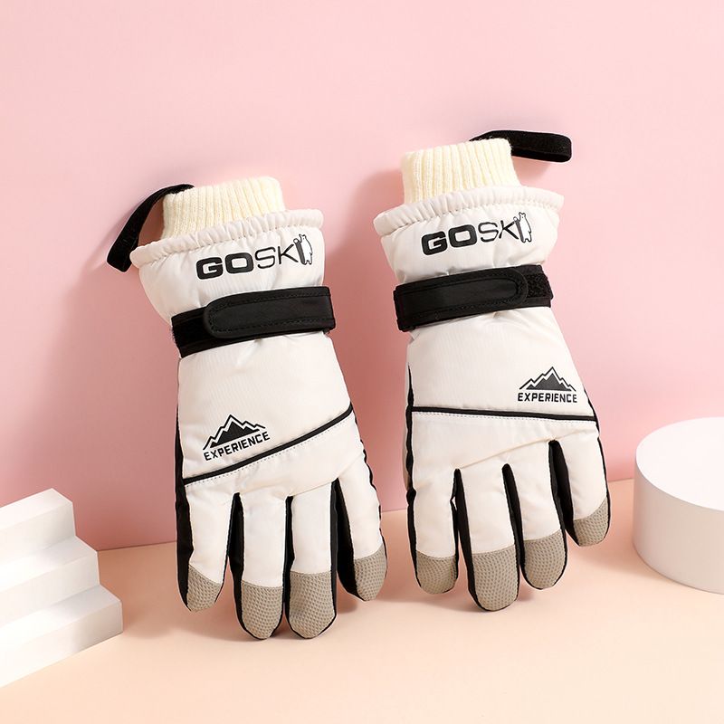 Couple's Warm Ski Gloves Snow Play Waterp Winter Student Riding Thickened Men Women Kids Five Finger Windp_desvips.com