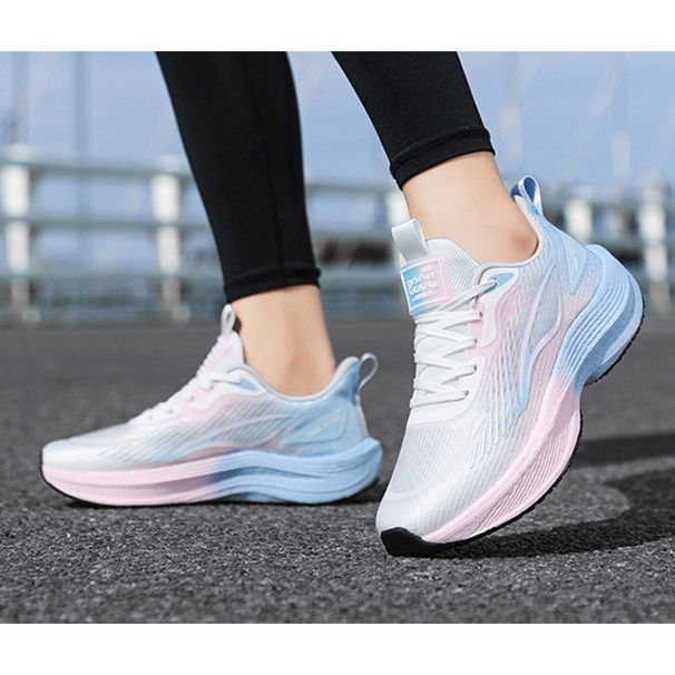 2024 New Breathable Mesh Surface Student Running Shoes Cushioned Technology Teenage Couple Sneakers_desvips.com