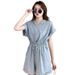 New Summer Fashion Versatile Jumpsuit For Women, Plus Size, Slimming, Loose Wide-leg Shorts, Hooded Top, Casual_desvips.com