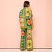 Women's Clothing fashion personality printing short-sleeved holiday leisure loose tie suit_desvips.com