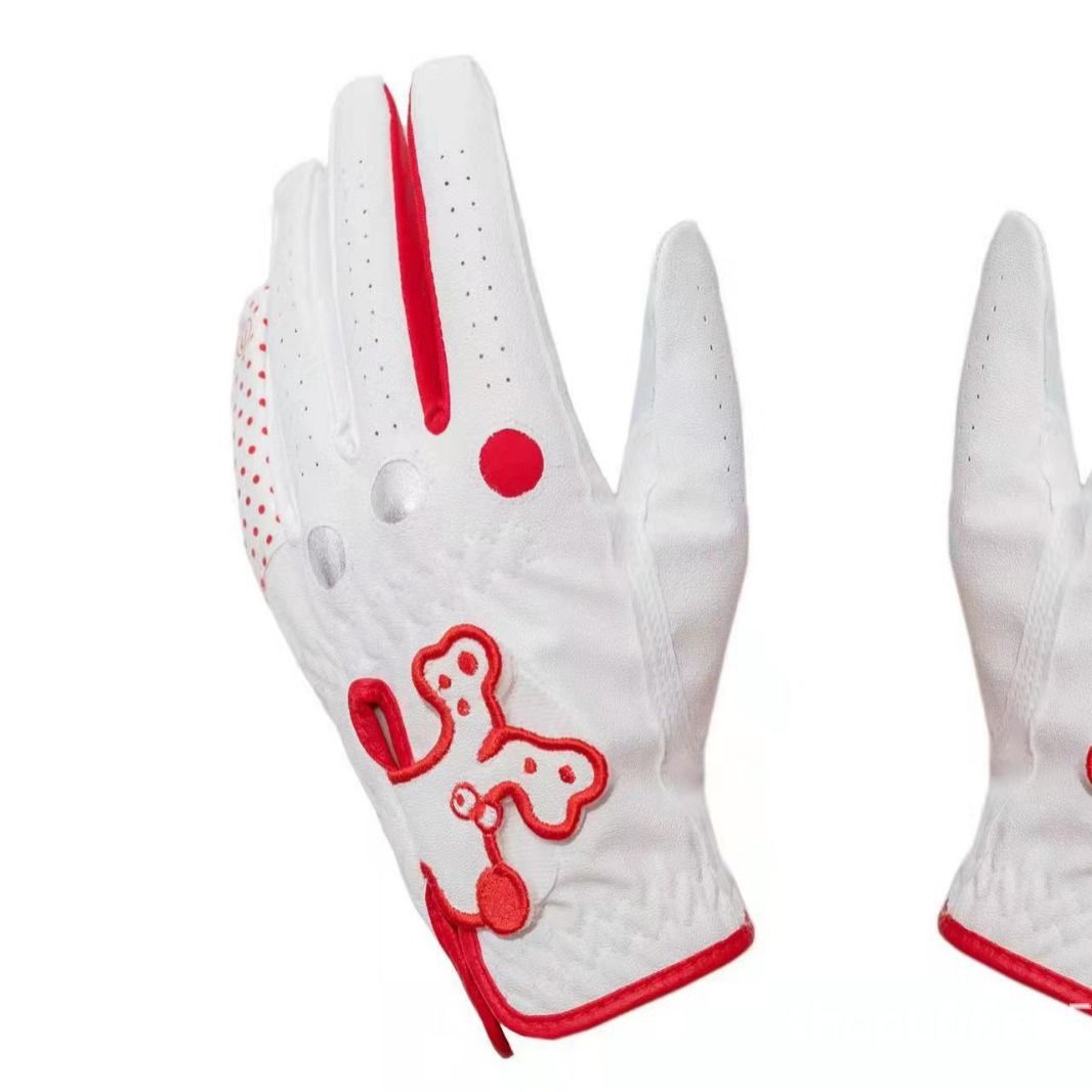MU Women's Golf Professional Sports Outdoor Fitness Anti-Slip Breathable Wear-Resistant Protective Gloves_desvips.com