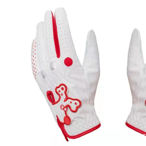 MU Women's Golf Professional Sports Outdoor Fitness Anti-Slip Breathable Wear-Resistant Protective Gloves_desvips.com