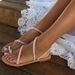 Women's flat rhinestone large size beach shoes, foreign trade women's sandals manufacturer_desvips.com